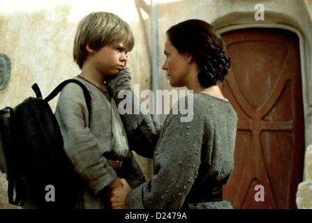 Star Wars: Episode 1-Die Dunkle wobei StarWars: Episode ich Phantom Menace Jake Lloyd, Pernilla August Anakin Skywalker Stockfoto