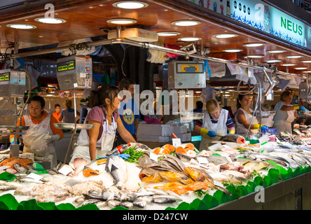 Spanien, Barcelona, der St. Josep De La Boqueria Antiquitätenmarkt in der Altstadt Stockfoto