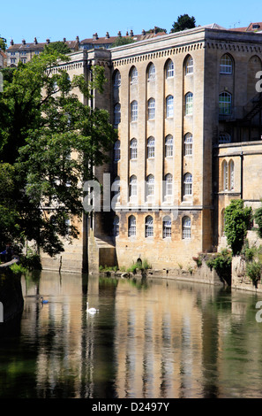 Abtei Mühle, neben dem Fluss Avon in Bradford-on-Avon in Wiltshire, England. Stockfoto