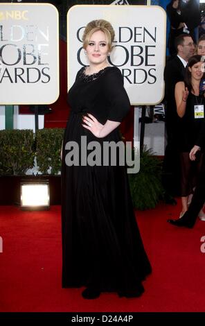 Beverly Hills, Kalifornien, USA. 13. Januar 2013. Adele im Ankunftsbereich für 70. Golden Globe Awards Präsentation, Beverly Hilton Hotel, Beverly Hills, CA 13. Januar 2013. Foto von: Charlie Williams/Everett Collection Stockfoto