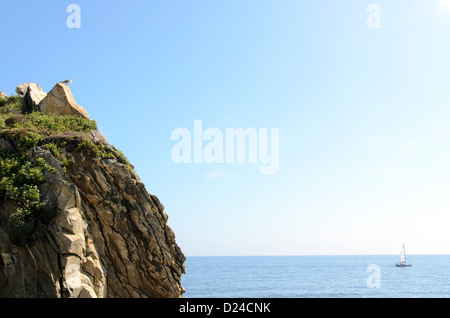 Rock - Malpica de Bergantiños - Tod Kliffküste - Galicien, Spanien Stockfoto