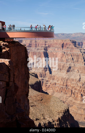 Skywalk am West Rim des Grand Canyon in Arizona USA Stockfoto