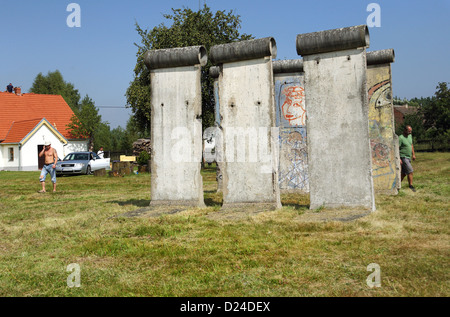 Sosnowka, Polen, etablierten Stücke der Berliner Mauer Stockfoto