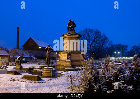 Gower Memorial im Winter-upon-Avon, England, UK Stockfoto