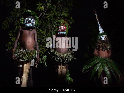 Malagan Tatuana Masken Tanz, Neuirland Insel, Papua Neuguinea Stockfoto