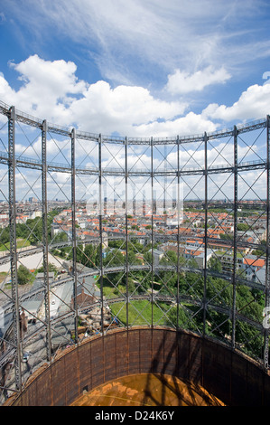 Berlin, Deutschland, Blick durch die Gasometer in Schöneberg in Berlin Stockfoto