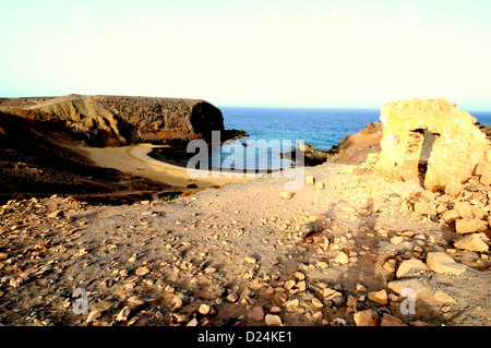 Spektakuläre Papagayo-Strand in Lanzarote, Kanarische Inseln, Spanien Stockfoto