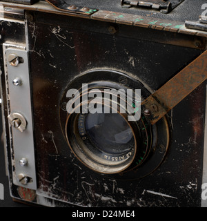 Alte Plattenkamera Van Neck, Close-up Stockfoto