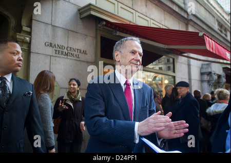 George McDonald von der Doe-Fonds kündigt seine Kandidatur als Mitglied der Republikanischen Partei zum Bürgermeister der Stadt New York Stockfoto