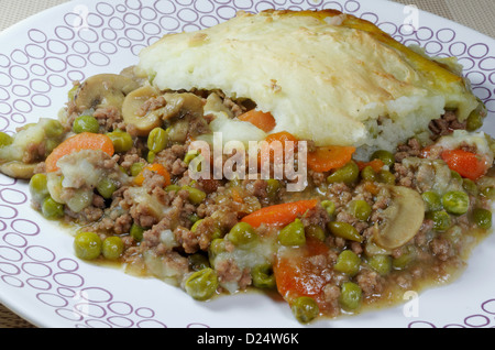 Eine hausgemachte Cottage Pie Stockfoto