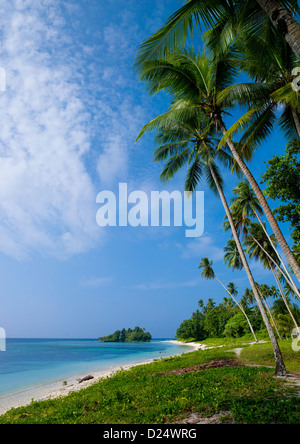 Einsame Kaibola Strand auf den Trobriand Inseln, Papua-Neu-Guinea Stockfoto