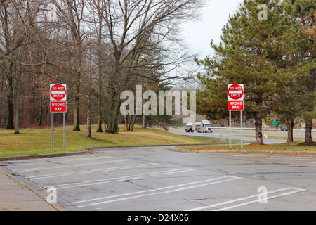 Schöner Rastplatz entlang der Interstate 94 in central Michigan. Stockfoto