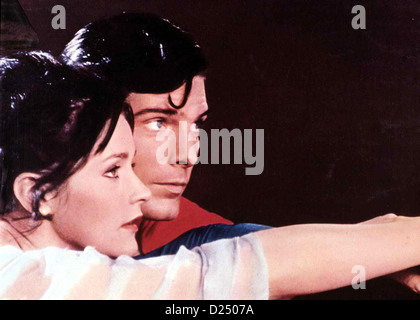 Superman Superman Margot Kidder, Christopher Reeve Superman (Christopher Reeve) Verliebt Sich in Lois Lane (Margot Kidder). Stockfoto