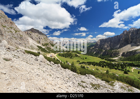 Badia Hochtal von Gardena weitergeben Sommer, Alto Adige, Italien Stockfoto