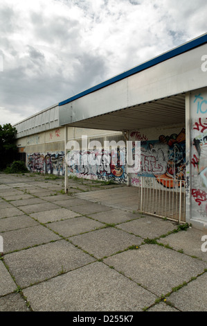 Berlin, Deutschland, verlassenen Service-center Stockfoto