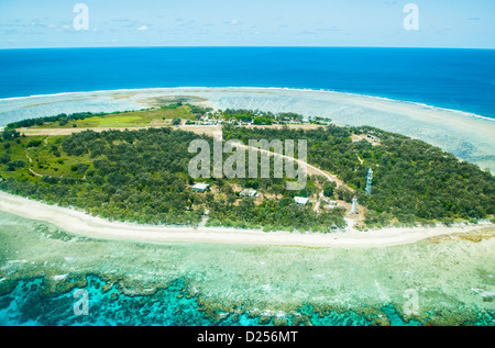 Luftaufnahme von Lady Elliot Island, Great Barrier Reef, Queensland, Australien Stockfoto