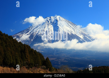 Mount Fuji gesehen aus Fujinomiya, Präfektur Shizuoka Stockfoto