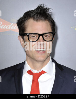 Los Angeles, Kalifornien, USA. 14. Januar 2013. Johnny Knoxville Teilnahme an der Los Angeles Premiere von The Last Stand statt im Grauman es Chinese Theatre in Hollywood, Kalifornien am 14. Januar 2013. 2013 (Kredit-Bild: © D. Long/Globe Photos/ZUMAPRESS.com) Stockfoto