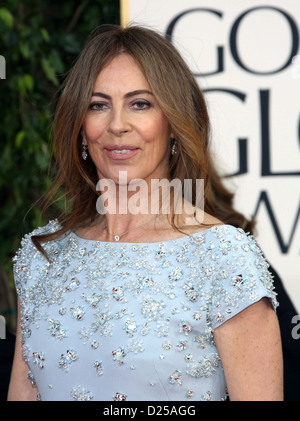 US-Regisseur Kathryn Bigelow kommt an die 70. Annual Golden Globe Awards von der Hollywood Foreign Press Association, HFPA, im Hotel Beverly Hilton in Beverly Hills, USA, am 13. Januar 2013 vorgestellt. Foto: Hubert Boesl Stockfoto