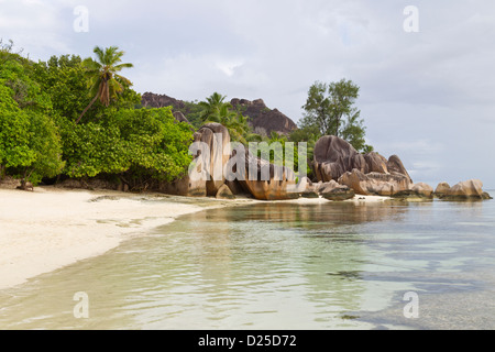 Anse Source d'Agent La Digue Stockfoto