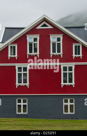 Holz Handwerk zu Hause in Seydisfjordur, Island Stockfoto