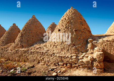 Bilder der Bienenstock Adobe Gebäude von Harran, Süd-west-Anatolien, Türkei. Stockfoto