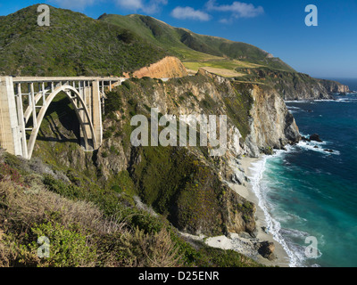 Bixby Creek Bridge am Big Sur Hwy 1 Küstenstraße Stockfoto