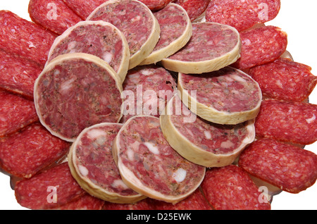 Wurst - Wurst und Blutwurst Stockfoto