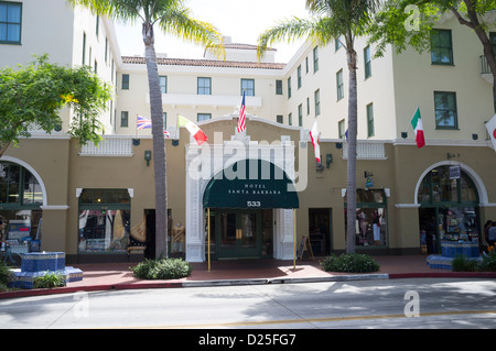Hotel Santa Barbara auf der State Street Santa Barbara Stockfoto