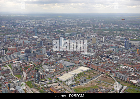 Luftaufnahme von Leeds Stadtzentrum Stockfoto