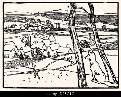 Fuchs vor Ort Stockfoto