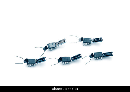 Ameisen / bugs aus Mikrochips und andere elektronische Bauteile Stockfoto