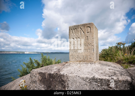 Titanic Meile Maker post an County Down Küste Stockfoto