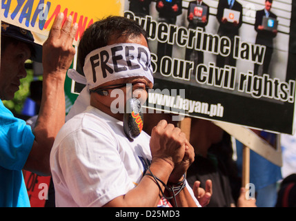 Anti-Cybercrime-Gesetz-Protest in den Philippinen Stockfoto