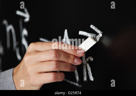 Lehrer zeichnen Zustand des Synchronismus phase Stockfoto