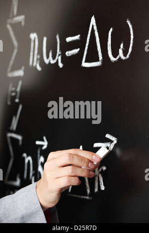 Lehrer zeichnen Zustand des Synchronismus phase Stockfoto