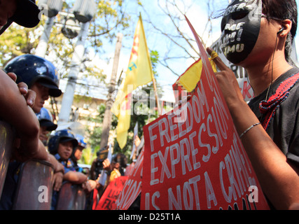 Anti-Cybercrime-Gesetz-Protest in den Philippinen Stockfoto