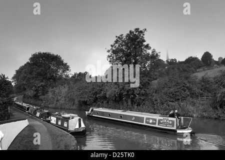 Narrowboats am Grand Union Canal Braunston Village, Northamptonshire, England; Großbritannien; UK Stockfoto