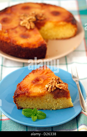 Ananas-Tarte. Rezept zur Verfügung. Stockfoto