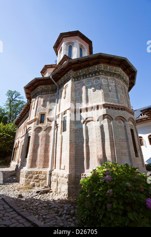 Kloster Manastirea Dintr-un Lemn, ein Garten Kloster in der Walachei, um 1660 gegründet. Rumänien. Stockfoto