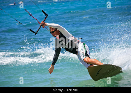 Kite Surfen, Ocean Park, Puerto Rico Stockfoto