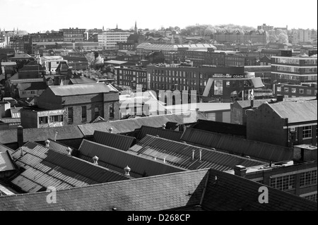 Southside Dächer Birmingham Stadtzentrum schwarz / weiß UK Stockfoto