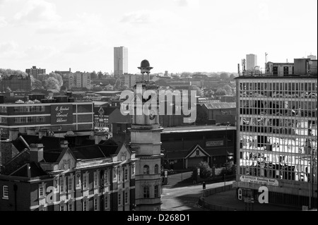 Southside Birmingham City Centre schwarz / weiß UK Stockfoto
