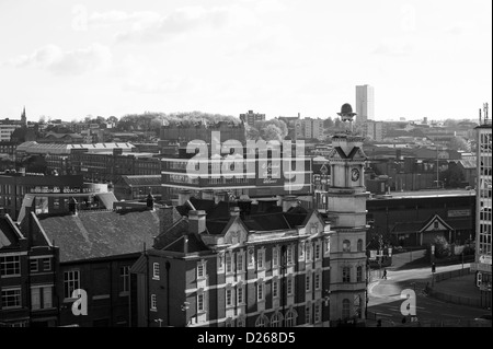 Southside Birmingham City Centre schwarz / weiß UK Stockfoto