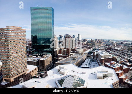 Luftaufnahme des Hancock Tower Blick nach Norden vom Copley Square Stockfoto