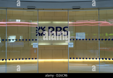 London, Vereinigtes Königreich, Eingang von der Royal Bank of Scotland Stockfoto