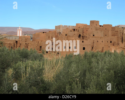 Dorf in der Sahara Stockfoto