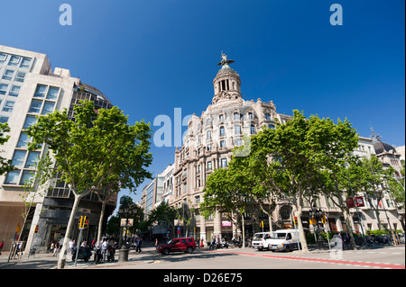 Passeig de Gracia, Barcelona, Spanien. Stockfoto