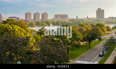 Boston University School of Law und Türme Schlafsäle Stockfoto