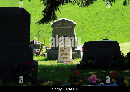 Grab des frühen schottischen Immigranten Stockfoto